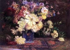  Theodore Clement Steele Still Life with Peonies - Art Print
