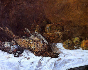  Eugene-Louis Boudin Still Life with Pheasants and a Basket of Apples - Art Print