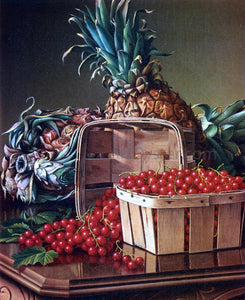  Levi Wells Prentice Still Life with Pineapple and Basket of Currants - Art Print