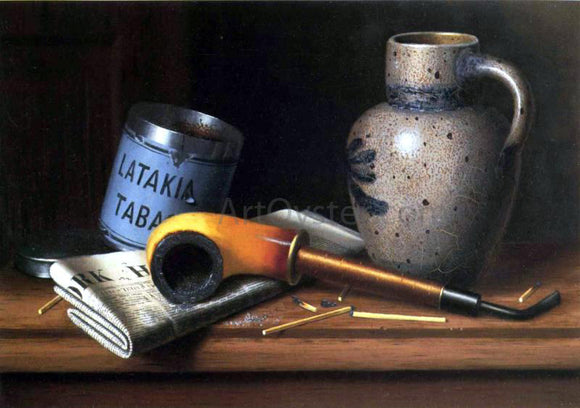  William Michael Harnett Still Life with Pipe and Tobacco - Art Print