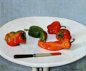  Felix Vallotton Still Life with Red Peppers on a White Lacquered Table - Art Print