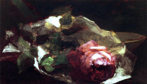  John La Farge Still Life with Rose - Art Print