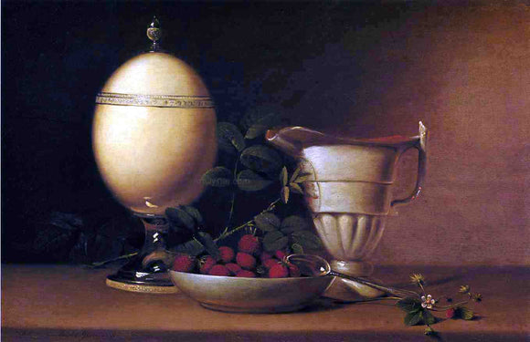  Raphaelle Peale Still Life with Strawberries and Ostrich Egg Cup - Art Print