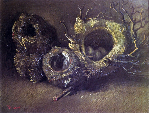  Vincent Van Gogh Still Life with Three Birds' Nests - Art Print