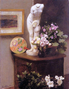  Henri Fantin-Latour Still Life with Torso and Flowers - Art Print