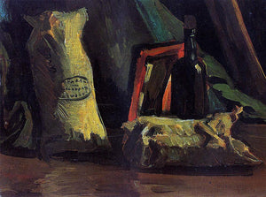  Vincent Van Gogh Still Life with Two Sacks and a Bottle - Art Print