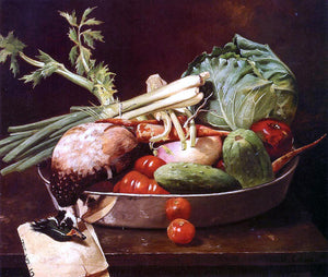 William Merritt Chase Still Life with Vegetables - Art Print