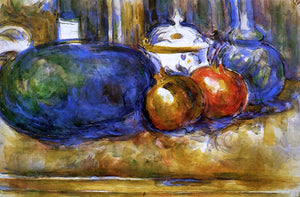  Paul Cezanne Still Life with Watermelon and Pemegranates - Art Print