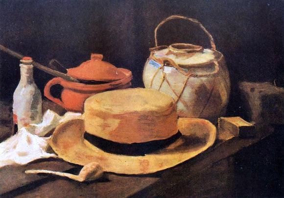  Vincent Van Gogh Still Life with Yellow Hat - Art Print
