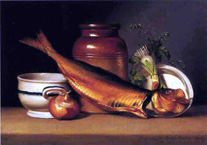  Raphaelle Peale Still Life with Dried Fish (also known as A Herring) - Art Print