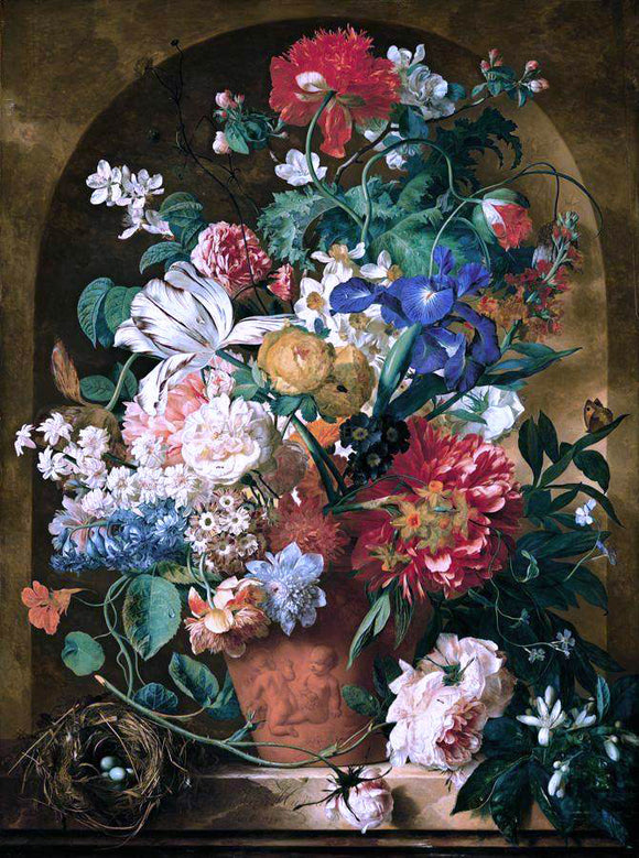  Jan Van Huysum Still-Life of Flowers - Art Print