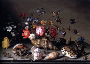  Balthasar Van der Ast Still-Life of Flowers, Shells, and Insects - Art Print