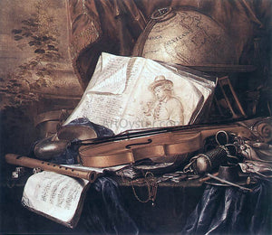  Pieter De Ring Still-Life of Musical Instruments - Art Print