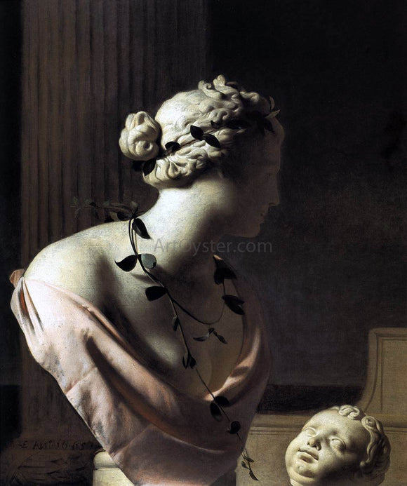  Caesar Van Everdingen Still-Life with a Bust of Venus - Art Print