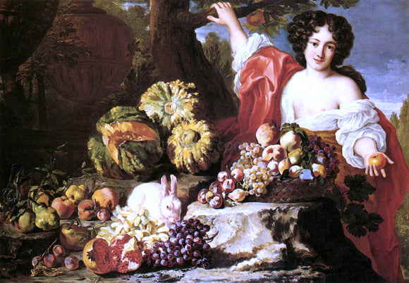  Michele Pace Del Campidoglio Still-Life with a Female Figure - Art Print
