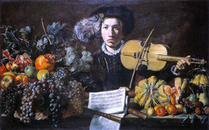  Master of Acquavella Still-life Still-Life with a Violinist - Art Print