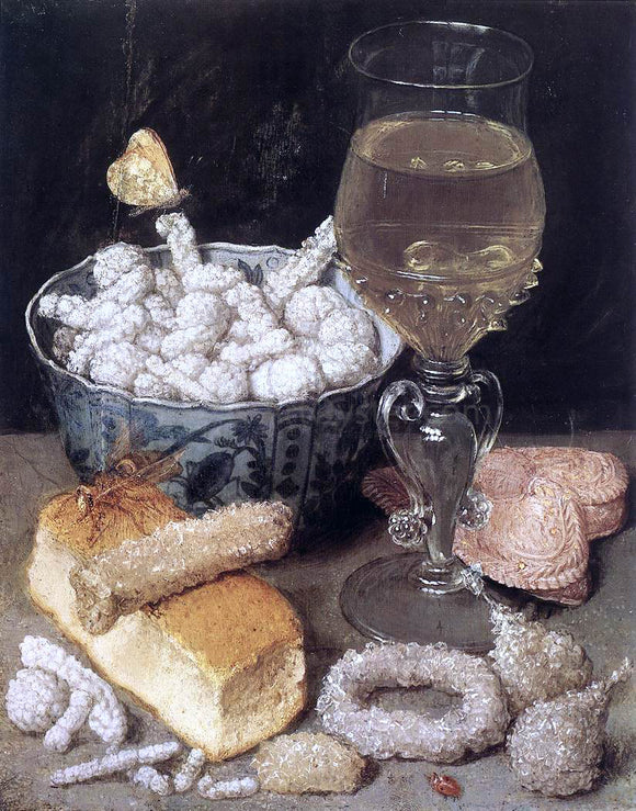  Georg Flegel Still-Life with Bread and Confectionary - Art Print