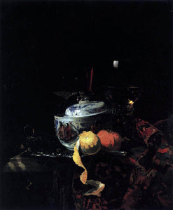  Willem Kalf Still-Life with Chinese Porcelain Bowl - Art Print