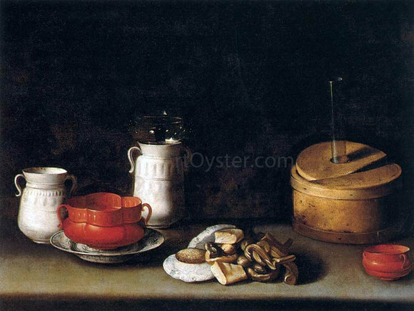  Juan Van der Hamen Still-Life with Crockery and Cakes - Art Print