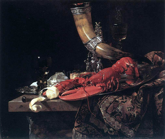  Willem Kalf Still-Life with Drinking-Horn - Art Print