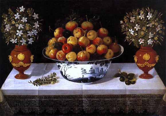  Tomas Hiepes Still-Life with Fruit and Flowers - Art Print
