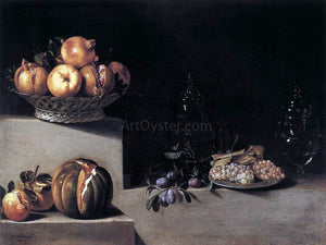  Juan Van der Hamen Still-Life with Fruit and Glassware - Art Print