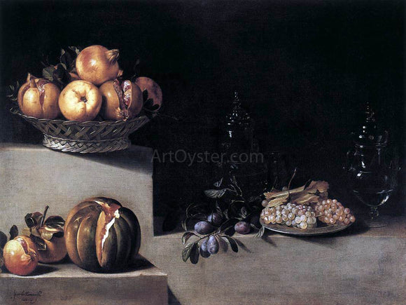  Juan Van der Hamen Still-Life with Fruit and Glassware - Art Print