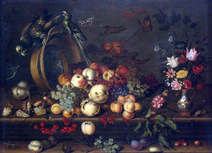  Balthasar Van der Ast Still-Life with Fruits, Shells and Insects - Art Print