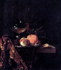  Willem Kalf Still-Life with Glass Goblet and Fruit - Art Print