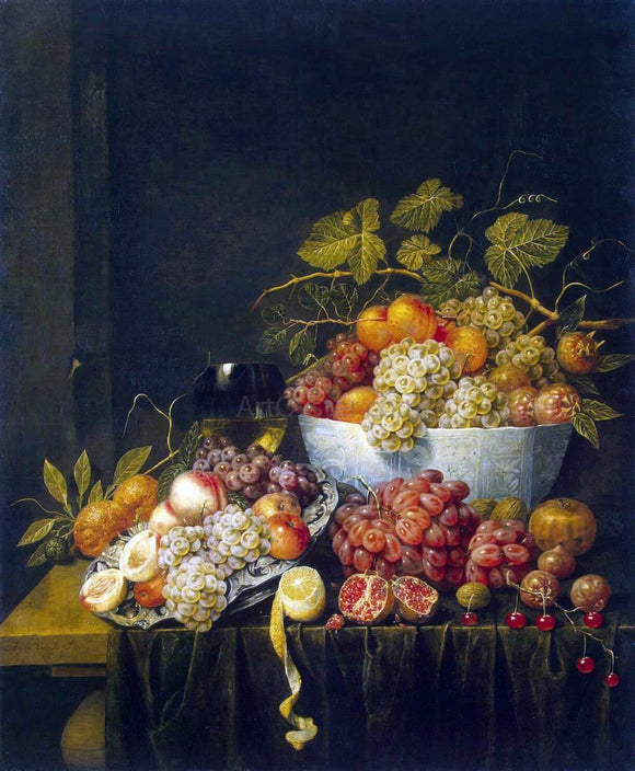  Adriaen Van Utrecht Still-Life with Grapes - Art Print