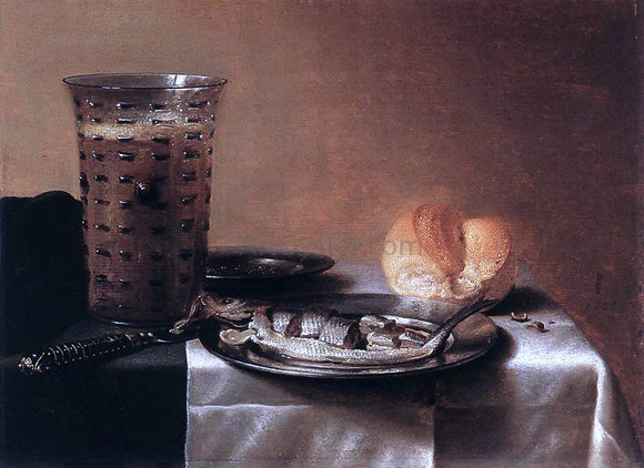  Pieter Claesz Still-Life with Herring - Art Print