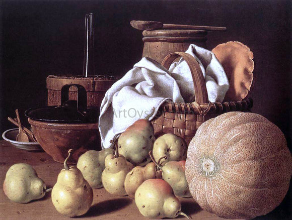  Luis Melendez Still-Life with Melon and Pears - Art Print