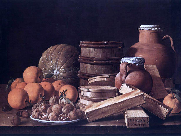  Luis Melendez Still-Life with Oranges and Walnuts - Art Print