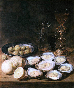  Alexander Adriaenssen Still-Life with Oysters - Art Print