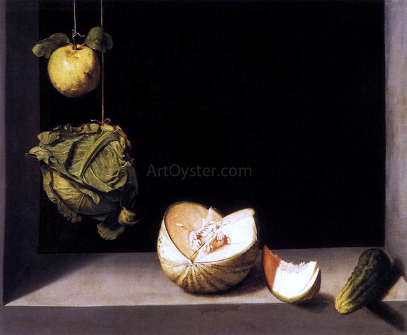  Juan Sanchez Cotan Still-Life with Quince, Cabbage, Melon and Cucumber - Art Print