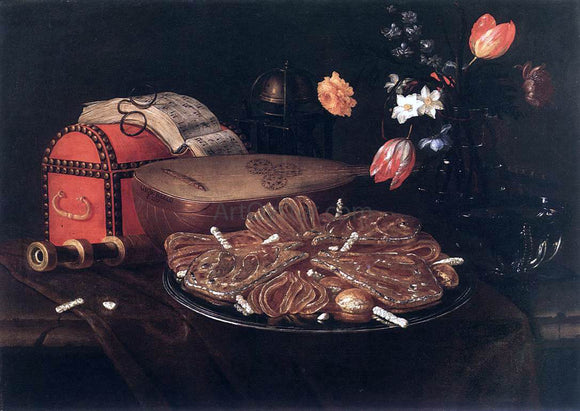  Giuseppe Recco Still-Life with the Five Senses - Art Print