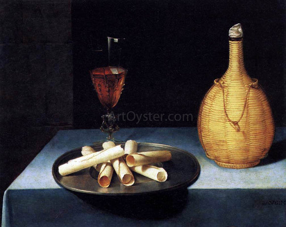  Lubin Baugin Still-Life with Wafer Biscuits (Le Dessert de Gaufrettes) - Art Print
