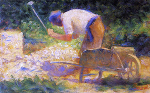  Georges Seurat A Stone Breaker and Wheelbarrow, Le Raincy - Art Print