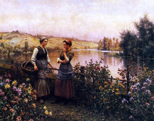  Daniel Ridgway Knight Stopping for Conversation - Art Print