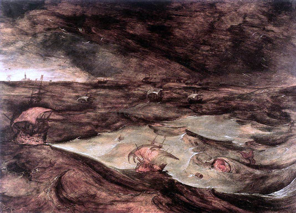  The Elder Pieter Bruegel Storm at Sea - Art Print