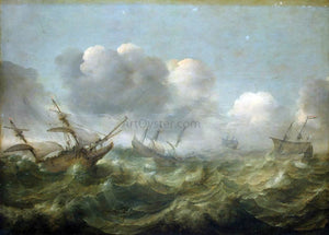  Abraham Willaerts A Stormy Sea - Art Print