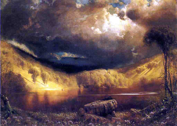  James Fairman Stormy Skies Above Echo Lake, White Mountains - Art Print