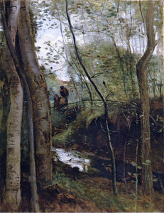  Jean-Baptiste-Camille Corot Stream in the Woods (also known as Un ruisseau sous bois) - Art Print