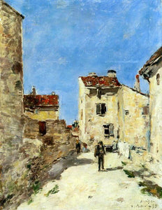  Eugene-Louis Boudin A Street, Antibes - Art Print