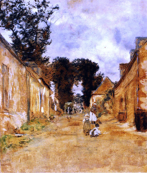  Jean-Francois Raffaelli Street in a Rural Village - Art Print