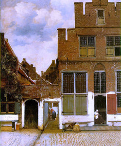  Johannes Vermeer Street in Delft - Art Print