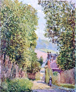  Alfred Sisley Street in Louveciennes, Sunlight - Art Print