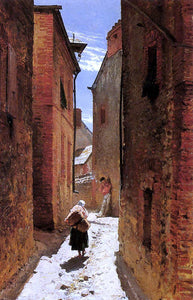  Alphonse De Neuville Street In The Old Town - Art Print