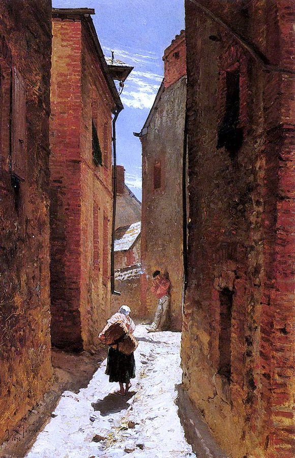  Alphonse De Neuville Street In The Old Town - Art Print