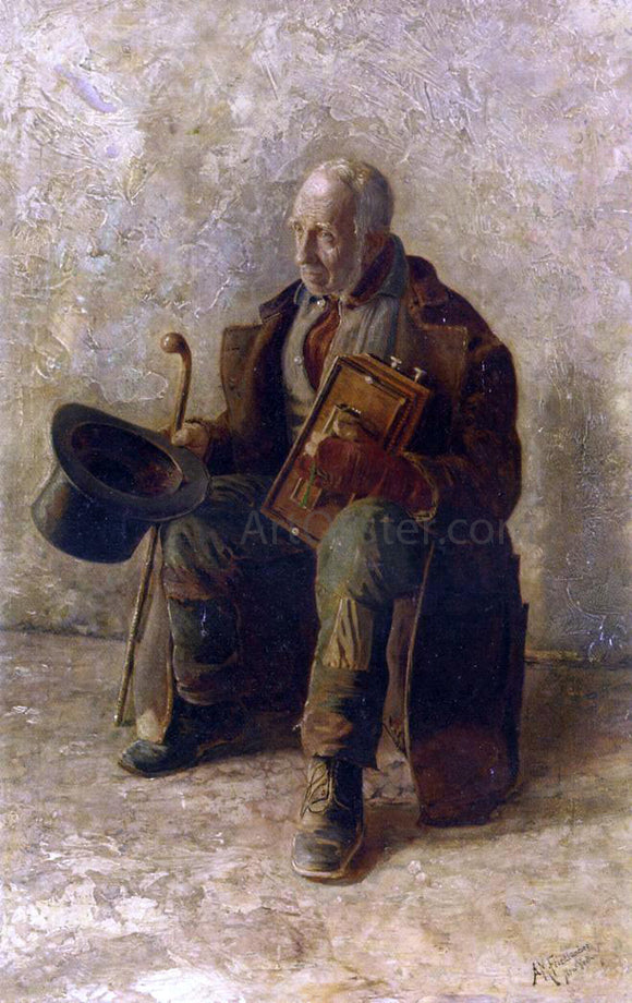  Augustus Maurice Friedlander Street Musician - Art Print